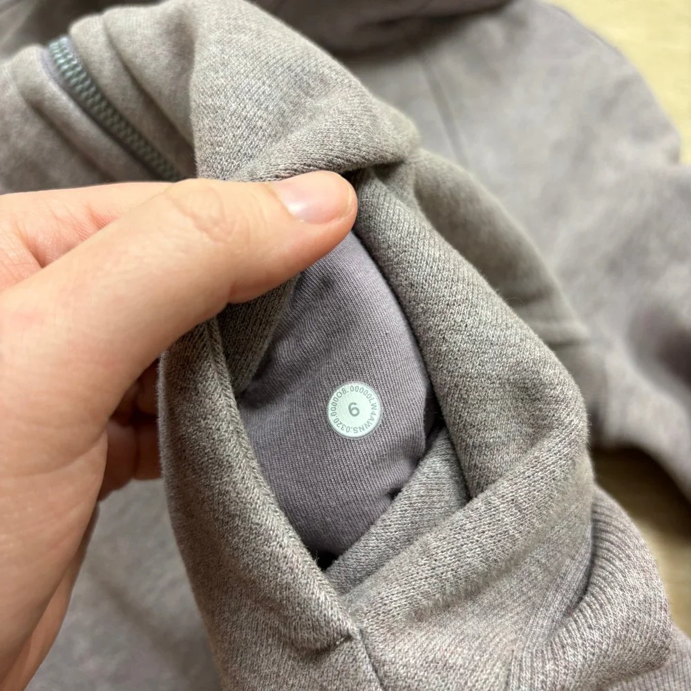 Lululemon‎ Full Zip Scuba Hoodie Jacket Women's 6 Color Purple/Gray